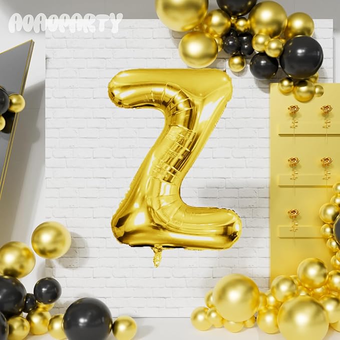 Letter Balloons 40Inch Large Giant big Foil Mylar Gold Balloons Z for Birthday Party Decorations