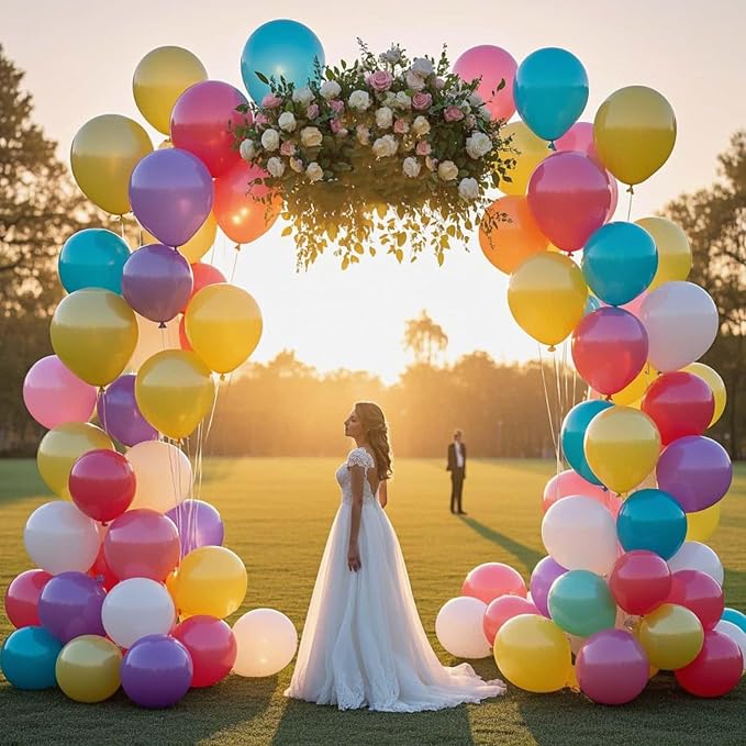 440 Pcs Rainbow Balloons 12 Inch 15 Colors - Thick Latex Colorful Assorted Bulk Balloon, for Birthday Wedding Baby Shower Graduation Events