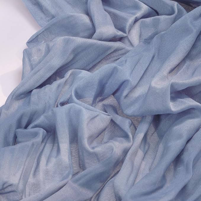 Socomi 10pcs Dusty Blue Valentine's Day Cheesecloth Table Runner Boho Rustic Gauze 120 inch 10FT Cheese Cloth Runner for Wedding Party Baby Shower Birthday Home Decor Holiday Decorations