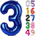 Night Blue Number 3 Balloon 40 Inch, 3rd Birthday Celebration Supplies for Girls Boys Women Men, 3 Balloon for Girls Boys Theme Party