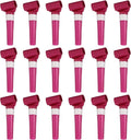 uxcell 20 Pcs Colorful Noise Makers Plastic Party Blowers Party Favors for Birthday Parties Holiday Christmas New Years Gift Favors, Rose Red