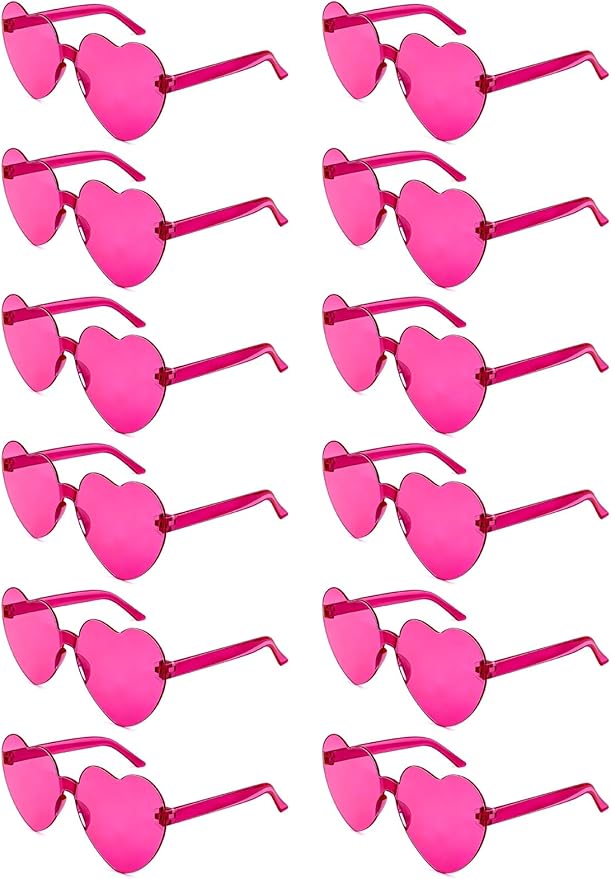 12/20Pcs Heart Shaped Sunglasses for Women, Party Favors Glasses for Wedding, Galentines, Valentines Decorations