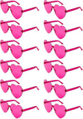 12/20Pcs Heart Shaped Sunglasses for Women, Party Favors Glasses for Wedding, Galentines, Valentines Decorations