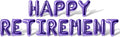 Letter Balloons - HAPPY RETIREMENT 16" Inch Alphabet Letters Foil Mylar Balloon Retirement Party Balloon Banner (Purple)