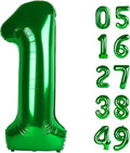 Green Number 1 Balloon 40 inch, Number 1 Birthday Balloon for Boy Girl, Green Foil One Balloon for 1st 10 11 12 16 18 Birthday Party, Anniversary Celebration Number Balloons Decorations