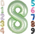40 Inch Number 8 Balloon, Olive Green 8 18 28 80 Birthday Balloons for Men Boys, 8th Birthday Decorations Party Supplies, Wedding, Graduations