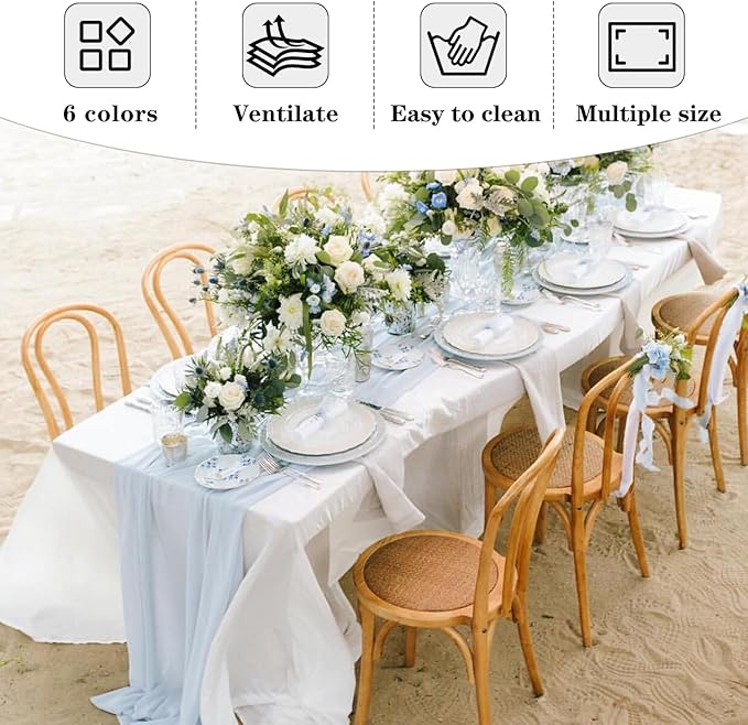 Fitable White Tablecloths for Rectangle Tables, 6 Pack - 70 x 120 Inches - Reusable and Washable Table Clothes for 6-8 Ft Tables, Polyester Fabric Table Covers for Wedding, Party, Banquet