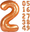 Orange 2 Balloon, Number Balloons 40 Inch, Two Balloons Number Birthday Decorations, Second 2nd Birthday Party Supplies, Number 2 Balloon