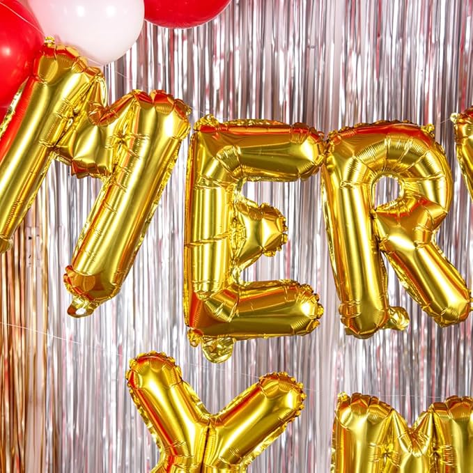 Restaurantware-Balloonify 16 Inch Letter Balloon, 1 Alphabet Party Balloon - Letter E, Self-Sealing, Gold Foil Mylar Finish, Hanging Loop, Decoration For Birthday, Wedding, Or Graduation