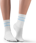 Bride Socks for Wedding Day "Something Blue" | Cute Novelty Crew Socks for Bride to Be | Bachelorette Party Gifts, Bridal Shower, Engagement Gift | White Cotton Casual Socks with Blue "BRIDE" Writing