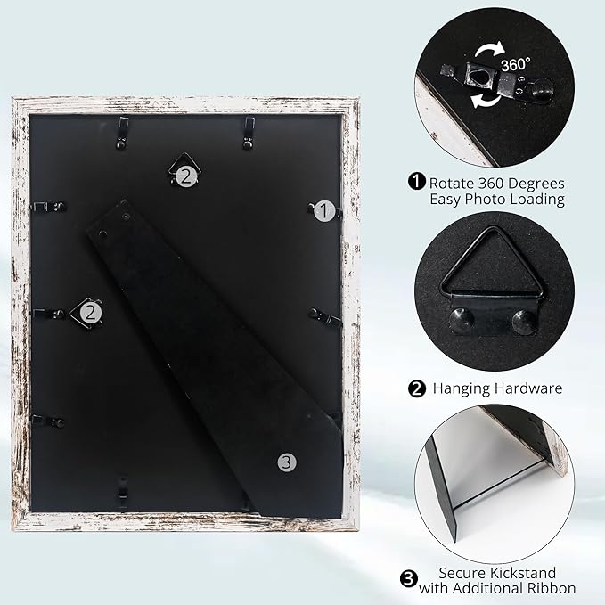 GraduatePro 11x14 Graduation Signature Board Picture Frame with 5x7 Mat for Wedding Birthday Guest Book Signing, White Frame with White Mat