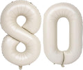 40 In Cream white Number Balloons Helium Foil Mylar Balloon Birthday Party banquet Decoration Digital 80