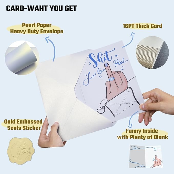 Wedding Card - Funny Engagement Congratulation Card - Bridal Shower Cards - Humor Wedding Congratulations Cards For Bride and Broom