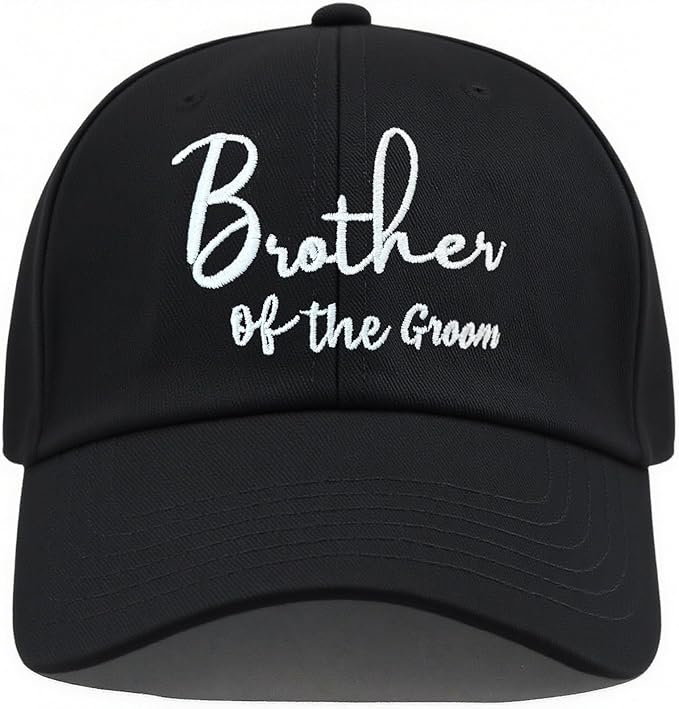 Adjustable Embroidered Hat for Bridal Shower Wedding Engagement Anniversary Honeymoon Newlyweds Couples Gifts