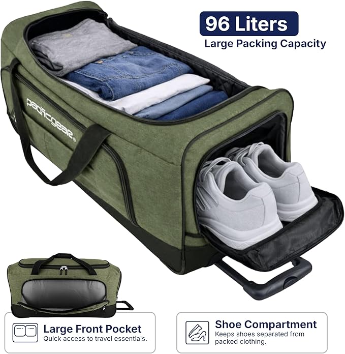Pacific Gear Duffel Bag with Rolling Wheels