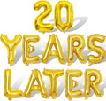 Gold 20 Years Later Letter Balloons 16in Balloon Foil Letter Decorations Party Decor Gold Letter Balloons 20 Years Later Party Supplies