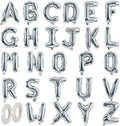 TONIFUL 16 Inch Silver Letter A-Z Balloons,Custom Phrase Mylar Foil Alphabet Letter DIY Personalized Phrase Banner for Birthday Anniversary Celebration Graduation Party Supplies Decoration (26 Pcs)