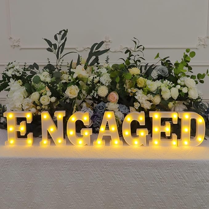 Engagement Party Decorations Wedding Decorations, 7Pcs Engagements Party Decor Engaged Decoration, Proposal Decor for Outdoor Engagement Decoration
