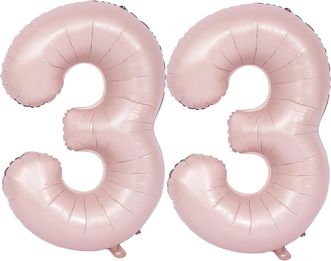40 In Matte Pink Number Balloons Helium Foil Mylar Balloon Birthday Party banquet Decoration Digital 33