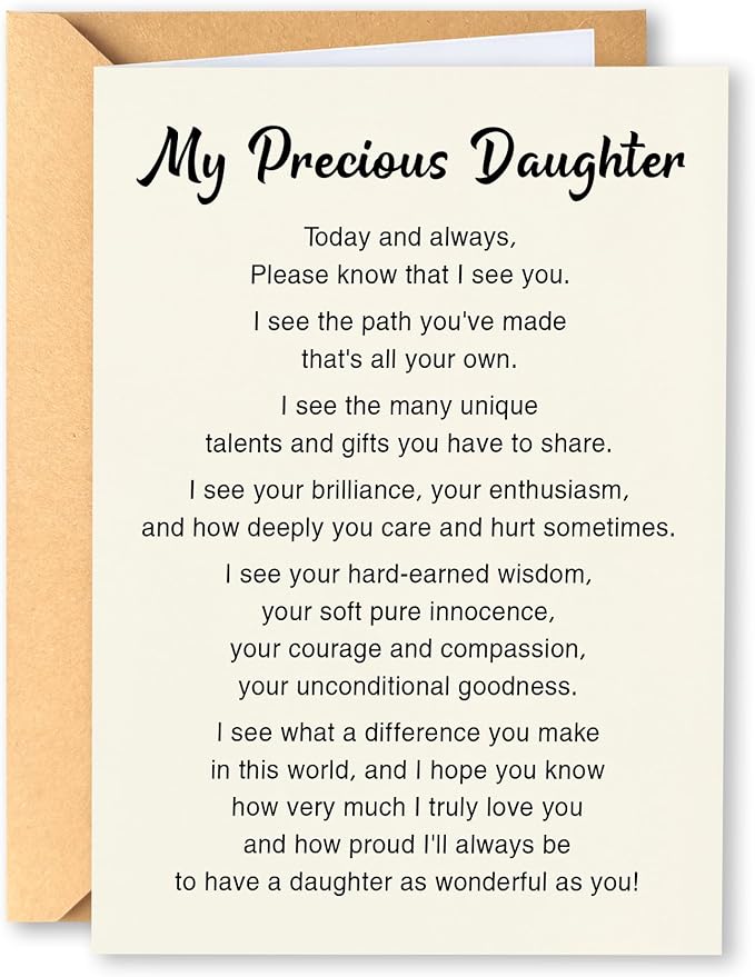 Birthday Daughter Card, Birthday card daughter adult, Daughter Birthday Card, Birthday Gift from Mom | Dad