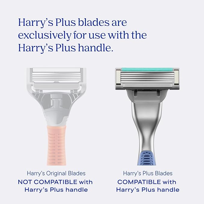 Harry's Plus Starter` Shaving Kit for Men - Premium Handle, 5 Razor Blade Cartridges, Foaming Shave Gel, and Travel Blade Cover - Advanced Pivoting System - Moss