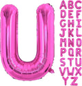 40 Inch Large Hot Pink Letter U Balloons Alphabet U Letter Balloons Foil Mylar Letter A Balloons for Birthday Party Anniversary New Year Graduation Wedding