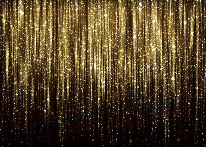 Black Gold for Adult Kids Birthday Party Photo Backdrop Decorations Banner Streamer Flash Banner Party Photography 7x5ft