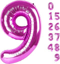 40 Inch Rose Purple Numbers 9 Balloon, Balloons Decorations for 9 19 90 Birthday Party, Engagement, Wedding, Graduations, Photo Shoot Supplies