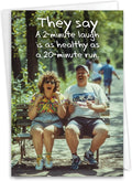 NobleWorks Funny Birthday Greeting Card with 5 x 7 Inch Envelope (1 Card) Bday Healthy Laughing C10659BDG