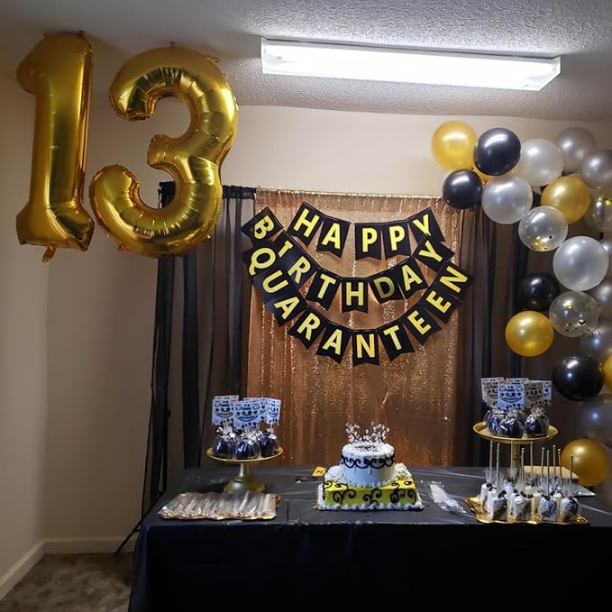 Gold Number 9 Balloon, 40 Inch Large Number Foil Mylar Balloons for 9th Girl Boy Birthday Party Celebration Decorations Supplies, Digital Balloons for Wedding Anniversary Events Decor