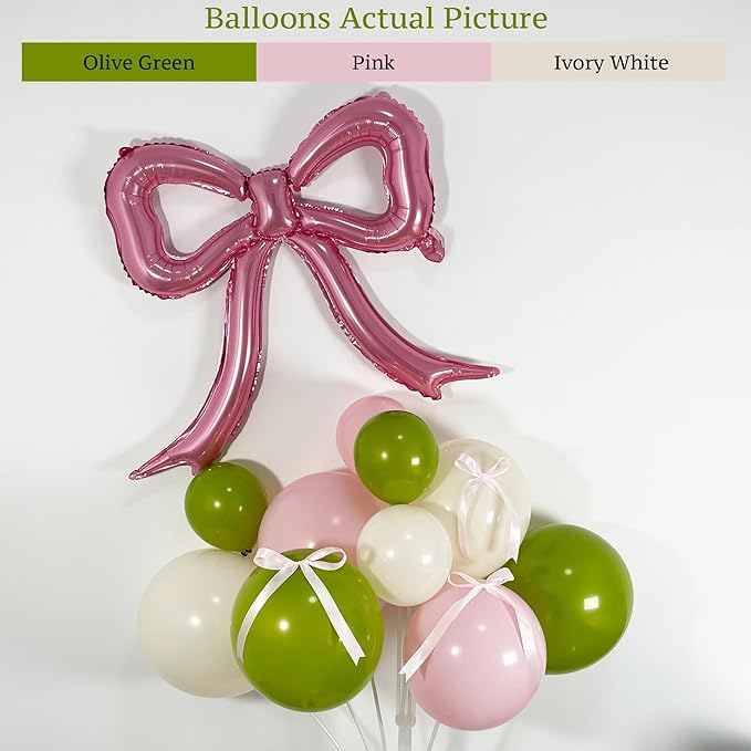 130PCS A Tiny Bit Older Balloon Arch Garland Kit with Green Pink White Bow Balloons for Cocktail Party, Margarita Theme, Martini Bachelorette Decor, A Tini Bit Older Birthday