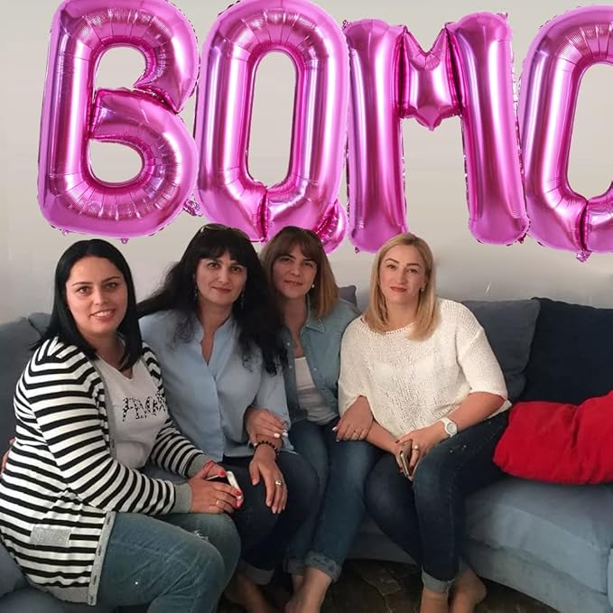TONIFUL 40 Inch Rose Red Letter O Balloons, Hot Pink Alphabet Letter Giant Foil Mylar Big Balloons for Birthday Party Anniversary Decorations