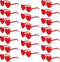 YQVIE 20 Pack Heart Shaped Sunglasses One Piece Candy Color Rimless Glasses for Women Bachelorette Party Supplies