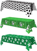 OQOQ Soccer Party Decorations Tablecloths (3 Packs), 108x54 Inches Soccer Birthday Party Decorations Game Plastic Table Cover for Sports Theme Party Supplies