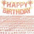 175Pcs Glitter Customizable Banner Kit DIY Custom Letter Banners DIY Happy Birthday Letters 0-9 Numbers Personalized Banner Decor For Wedding Birthday Party Decorations Supplies(Shiny Rose Gold))