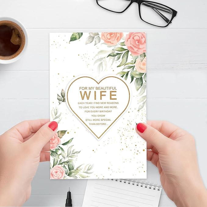 Happy Wife Birthday Card from Husband, Best Birthday Gift Ideas for Her, Funny Birthday Gifts for Wife