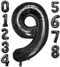 40 Inch Large Black Number Celebration and Decoration Balloon for Birthday Parties, Graduations, Anniversaries, Weddings, Photo Shoots, Special Events - Helium Foil Mylar (Black Number 9)