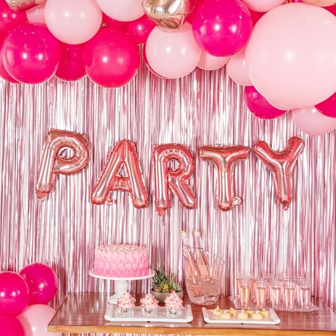Restaurantware-Balloonify 16 Inch Letter Balloon, 1 Alphabet Party Balloon - Letter T, Self-Sealing, Rose Gold Foil Mylar Finish, Hanging Loop, Decoration For Birthday, Wedding, Or Graduation