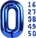 40 Inch Giant Number 0 Balloon Navy Blue Foil Balloons for 10th 20th 30th 40th 50th 60th Birthday Decorations, Baby Shower Party Supplies 100 Anniversary Events Decorations