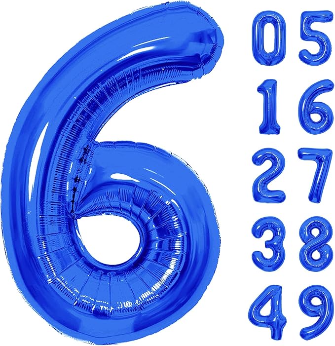 Number Balloons Navy Blue Balloons - Giant Number 10 Balloon, 10 20 30 40 50 Numbers Balloon Birthday Decorations, Blue Party Supplies for Boy Men