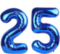 25 Number Balloons, Dark Blue Balloons for Man Woman 25th Birthday Decoration, Foil Number Ballon for 25, 52 Anniversary, Bridal Shower, Graduation, Halloween, Christmas, New Year