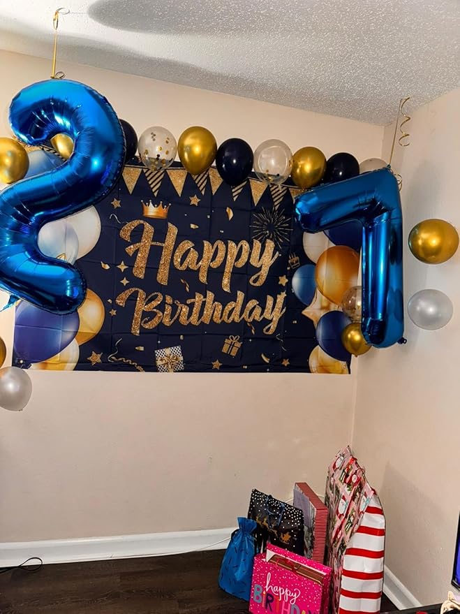 2 Numbers Balloon 40 Inch Navy Blue Two Balloon Number Birthday Decor, 2nd 12 21st Party Celebration Decorations Graduations Wedding Baby Shower