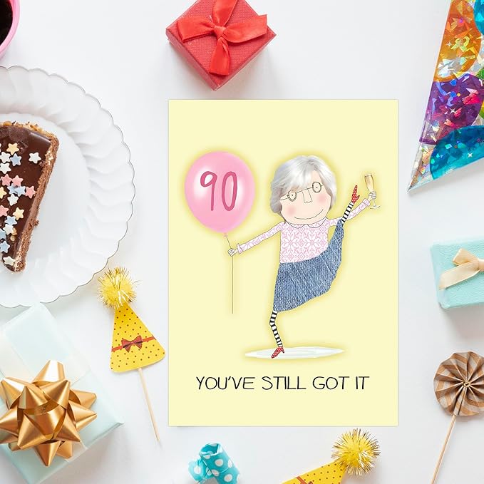 PIUST Funny 90th Birthday Card, Happy Ninetieth Birthday Greeting Card for Women, 90 Years Old Birthday Card for Her, 90 Still Got It (69)