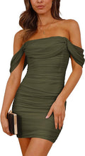 PRETTYGARDEN Cocktail Dresses for Women 2026 Summer Off Shoulder Bodycon Mini Graduation Party Spring Wedding Guest Dress