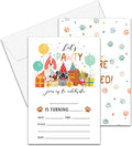 Puppy Dogs Birthday Invitations Cards, 4"x 6" Let's Pawty Theme Birthday Party Invites with Envelopes for Party Decorations Supplies(20 Pieces) -D03
