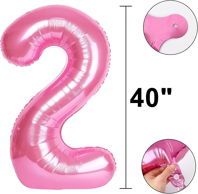 40 Inch Pink Number 26 Digital Balloon,Jumbo Mylar Foil Helium Balloon for 26 Balloons for Birthday Party,Wedding Anniversary Party Decorations