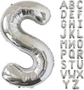 KALOR 40 Inch Silver Letter S Balloons Jumbo Foil Mylar Helium Big Balloons for Birthday Party Anniversary Baby Shower Supplies