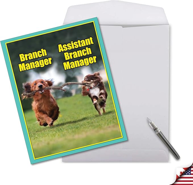 NobleWorks Oversize Humorous Birthday Greeting Card From Us 8.5 x 11 Inch with Envelope (1 Pack) Large Jumbo Bday Branch Managers J4672BDG-US