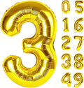 40 Inch Gold 3 Large Number Balloon, 3 13 23 30 33 Wednesday Golden Birthday Party Decorations, Number Three Foil Balloons for Anniversary Party Graduations Celebration Supplies