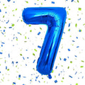 Smlpuame 40 Inch Navy Blue 7 Balloon for 7th Birthday Party, Blue Seven Number Balloon 17 27 67 Birthday Decorations for Boys Girls Men Women, Helium Giant Foil Number 7 Balloon